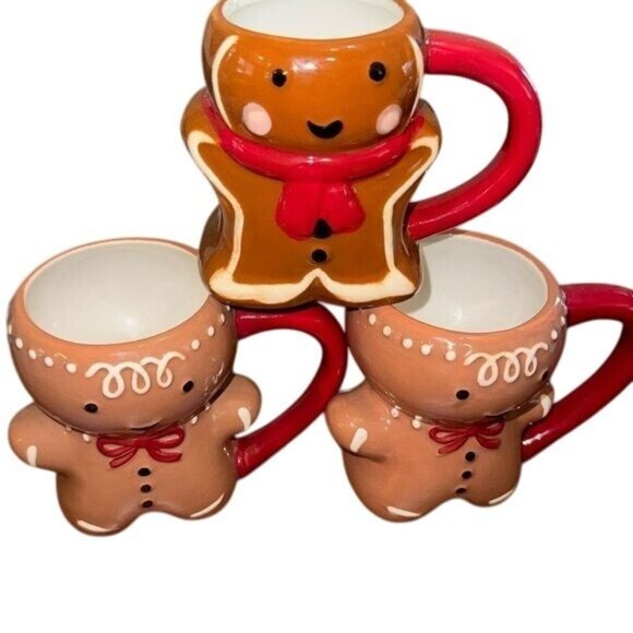 Gingerbread Man Mug Set Of 3 - Wondershop At Target - Picture 1 of 10